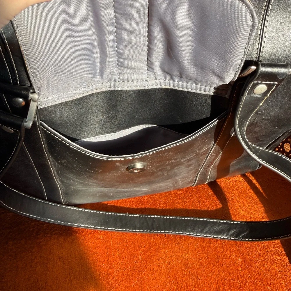 Samsonite Black Leather Laptop Briefcase